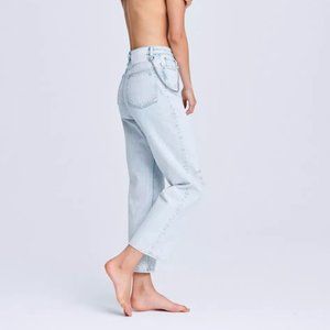 Rag & Bone - Ruth Super High Rise Straight Leg Jean - Light Indigo - Size 26
